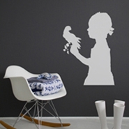 Girl with bird