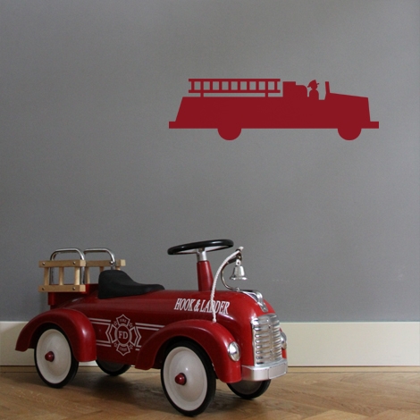 Interieurstickers Fire truck