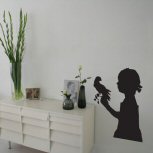 Girl with bird detail-adbeelding 2 