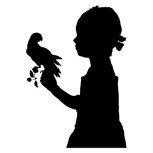 Girl with bird detail-adbeelding 4 